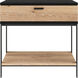Rosso 23.75 X 23.5 inch Black / Brown / Matte Black Night Stand